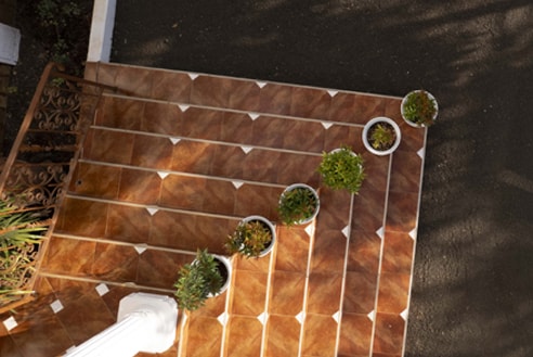 Exterior flower decor at Naibor Villa